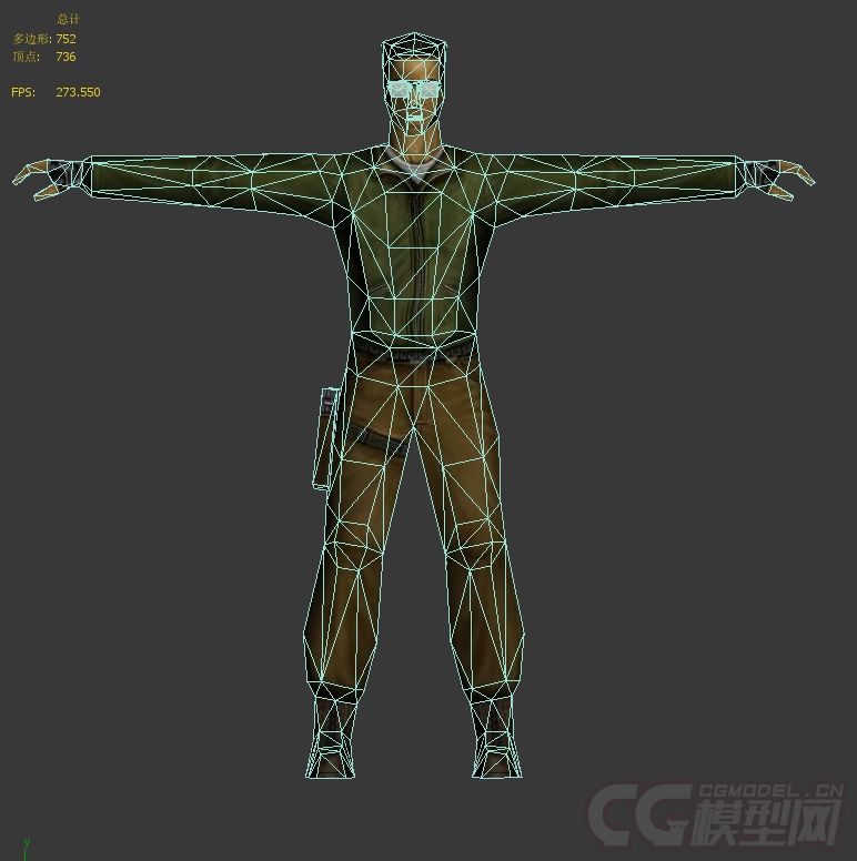 CS中的匪徒两个(眼镜匪 和带面具的那家伙)模型-男人模型库-3ds Max(.max)模型下载-cg模型网