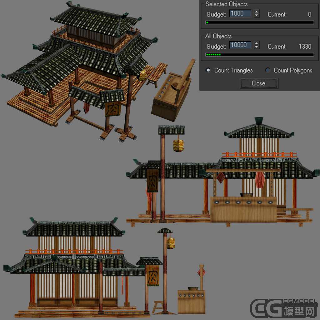 店铺模型-自然场景模型库-模型下载-cg模型网