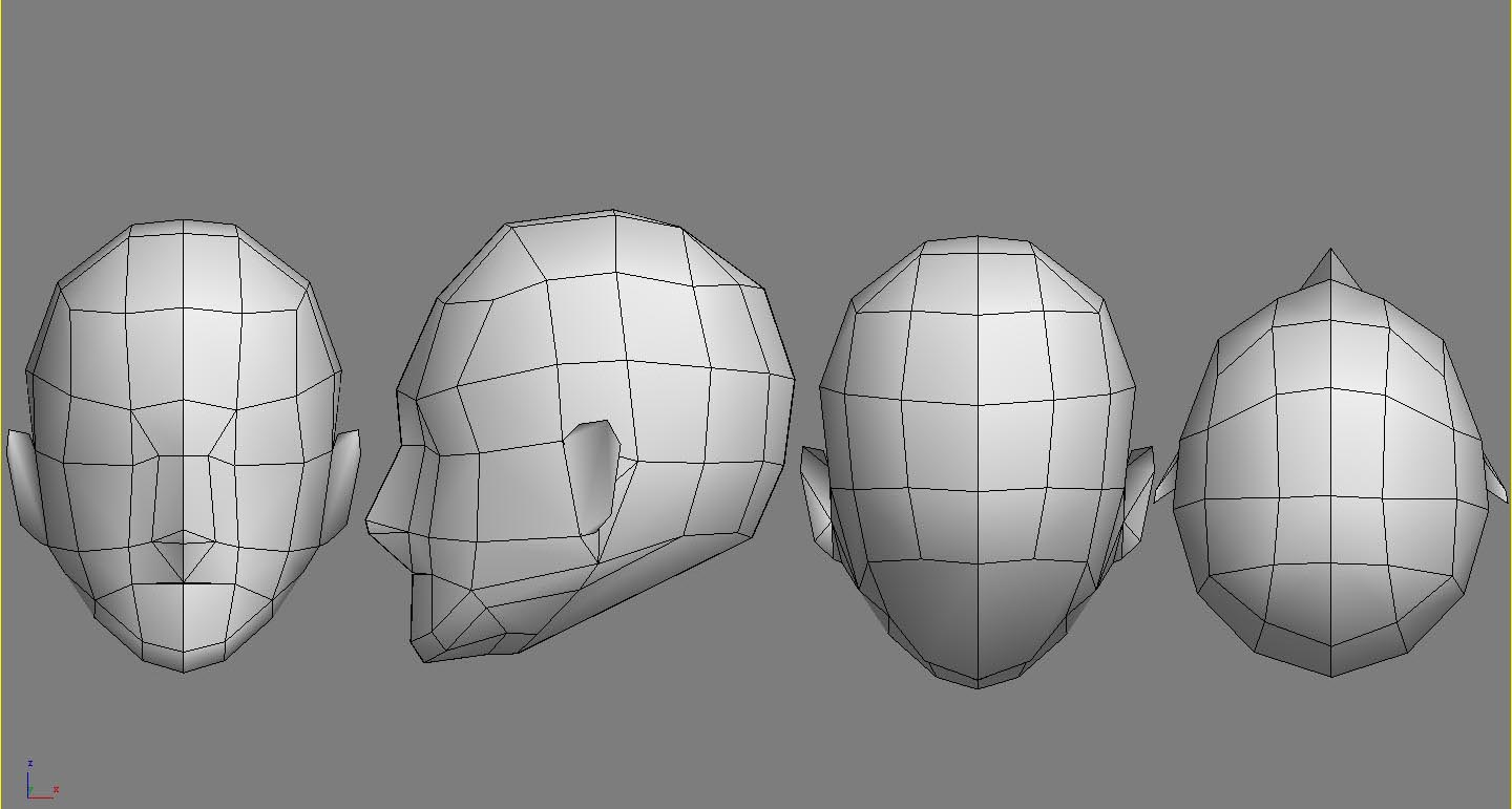 求一个初级头的步线图最好有3视图或是链接