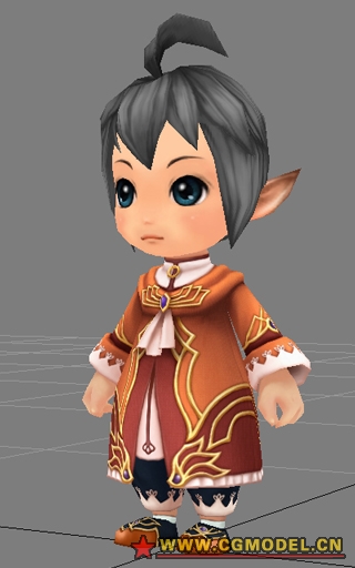 矮人精灵魔法师q版男角色