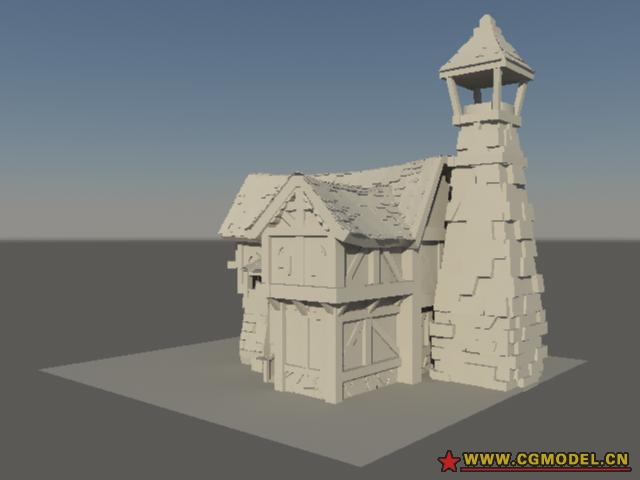 新来的 再来一个房子模型-自然场景模型库-模型下载-cg模型网