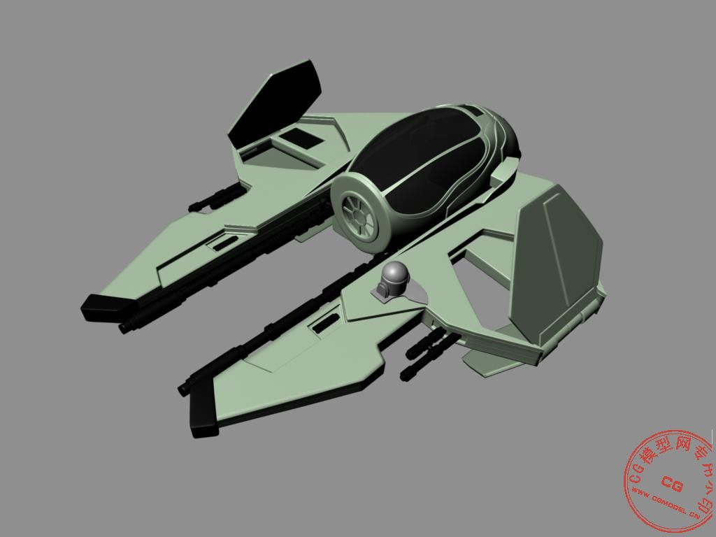 maya飞船_aiboluo作品_车辆人力车_cg模型网