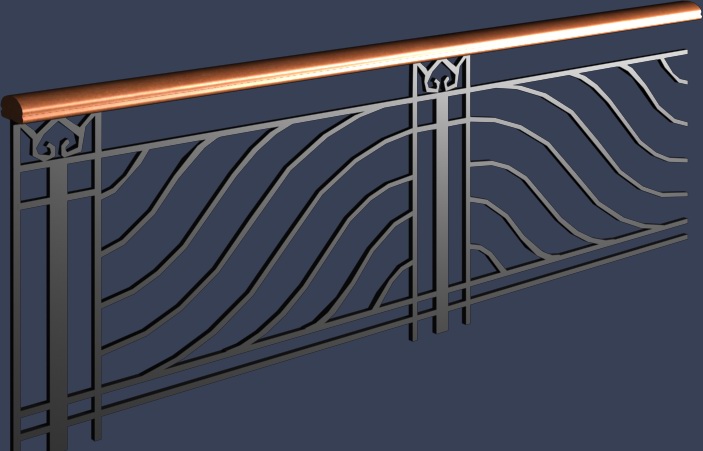 室外建筑模型栏杆