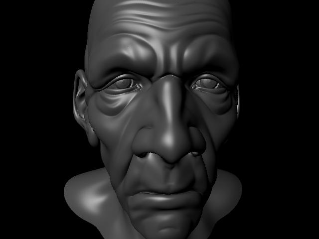 老人头部 _cg_katter作品_人物人体器官_cg模型网