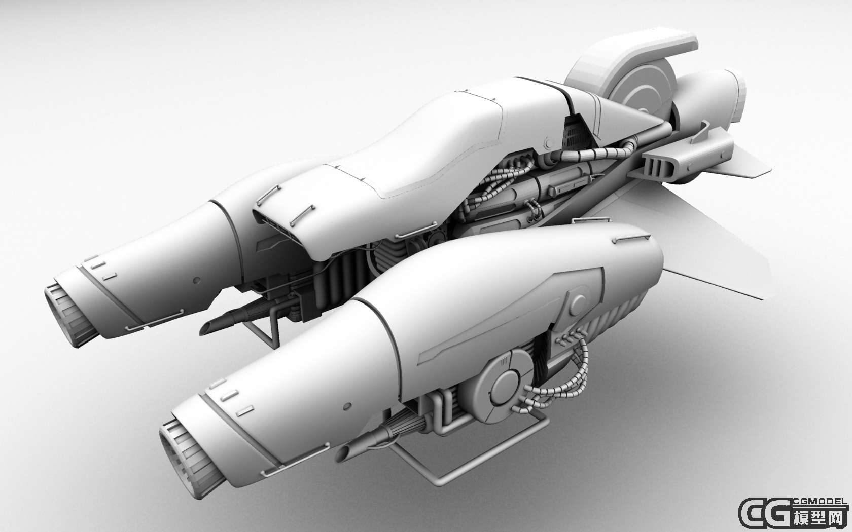 一艘飞船_hbcbgt作品_车辆人力车_cg模型网