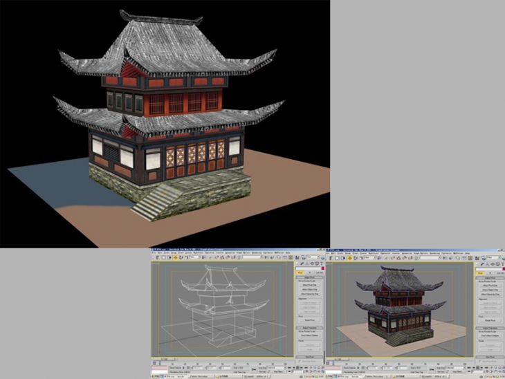 中国古代建筑房子之①模型-自然场景模型库-模型下载-cg模型网
