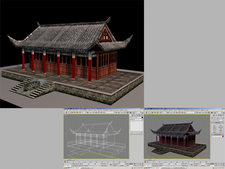 中国古代建筑房子之①模型-自然场景模型库-模型下载-cg模型网
