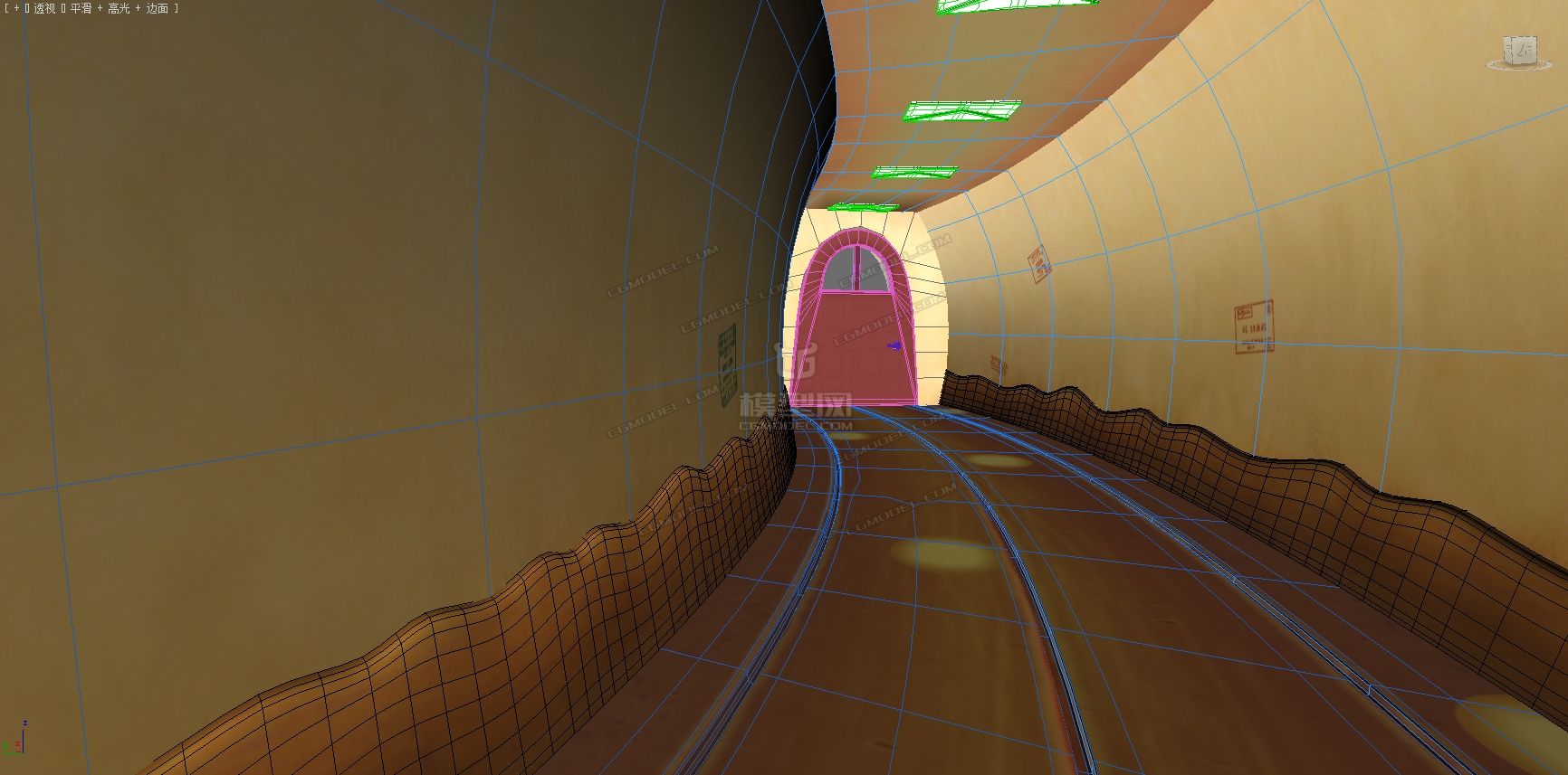 卡通魔幻室内过道通道走廊场景,360度无死角,手绘材质,灯光材质全