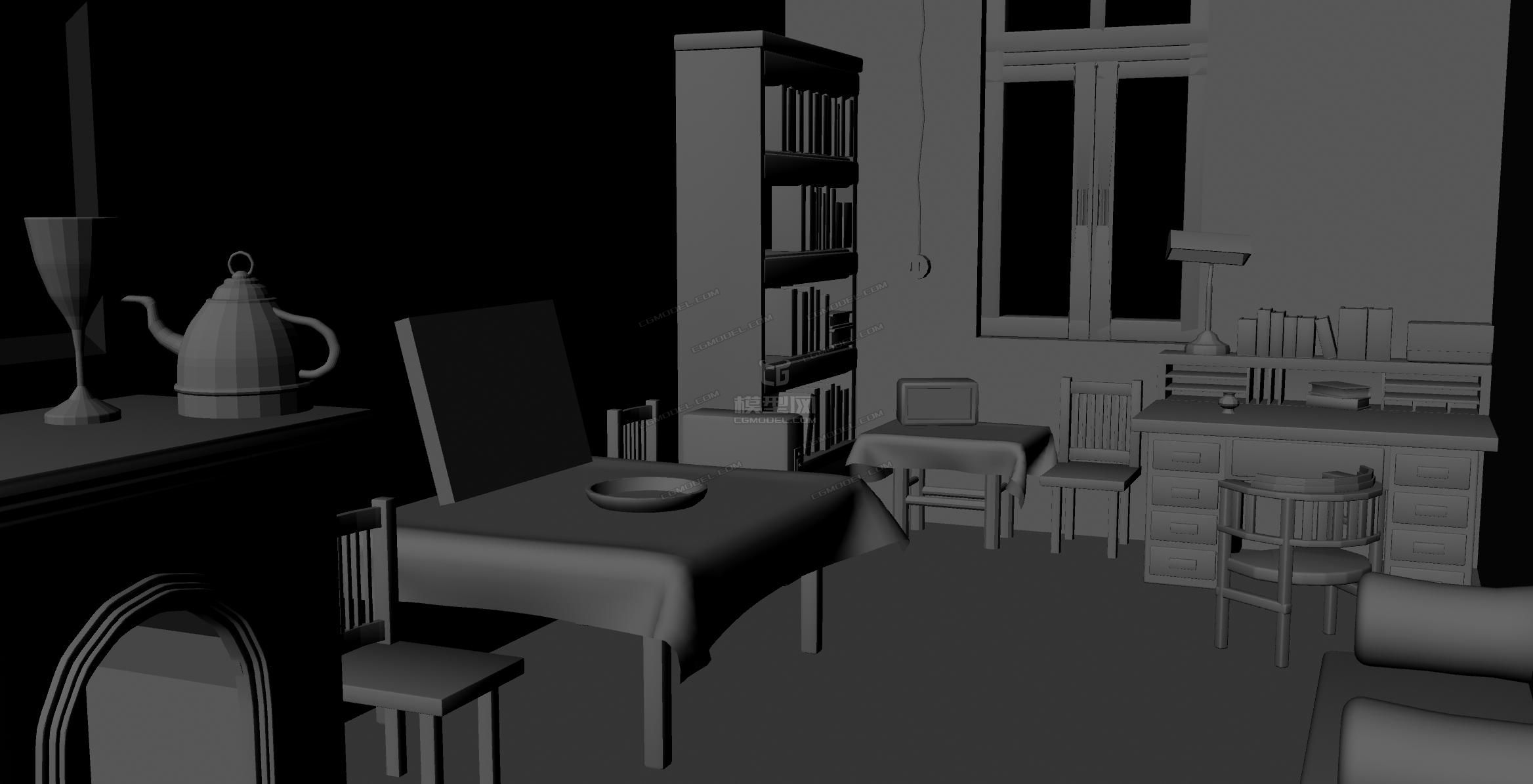 maya面数类型:影视动画模型材质贴图:无贴图模型风格:写实场景建筑