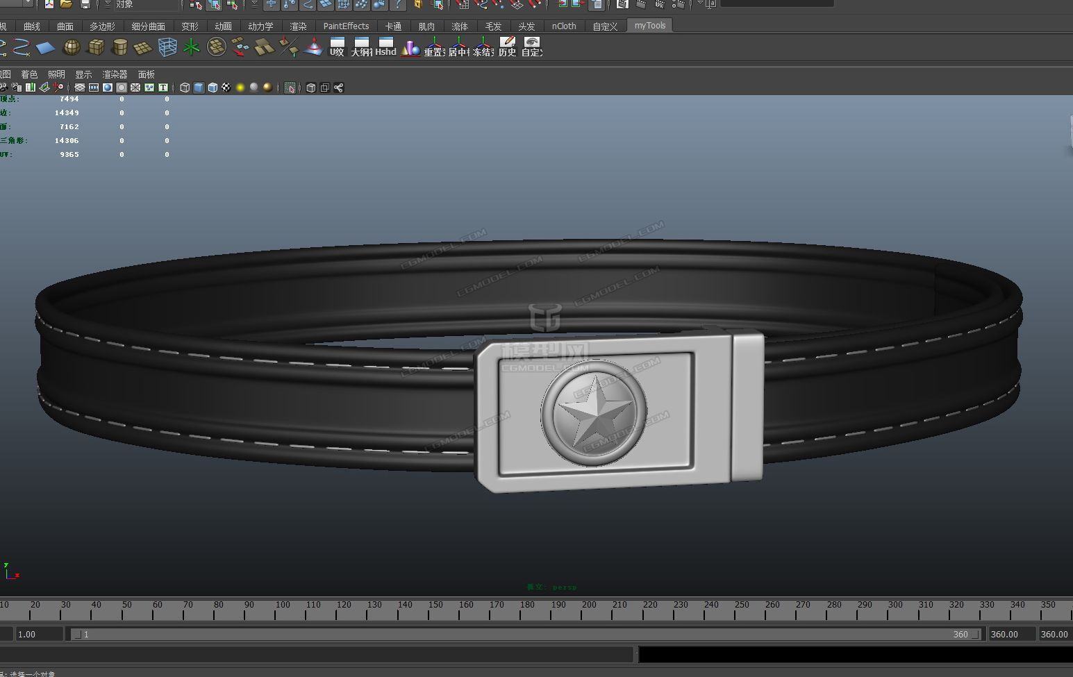 腰带皮带模型_维多利亚的秘密作品_生活用具其他_cg模型网