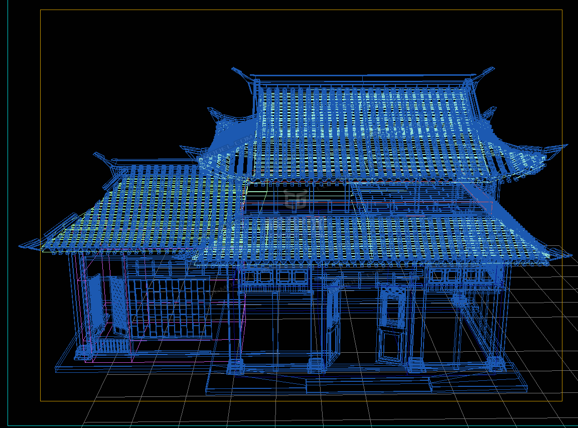 古建商鋪 小店酒樓場景模型_大溼作品_場景古代場景_cg模型網