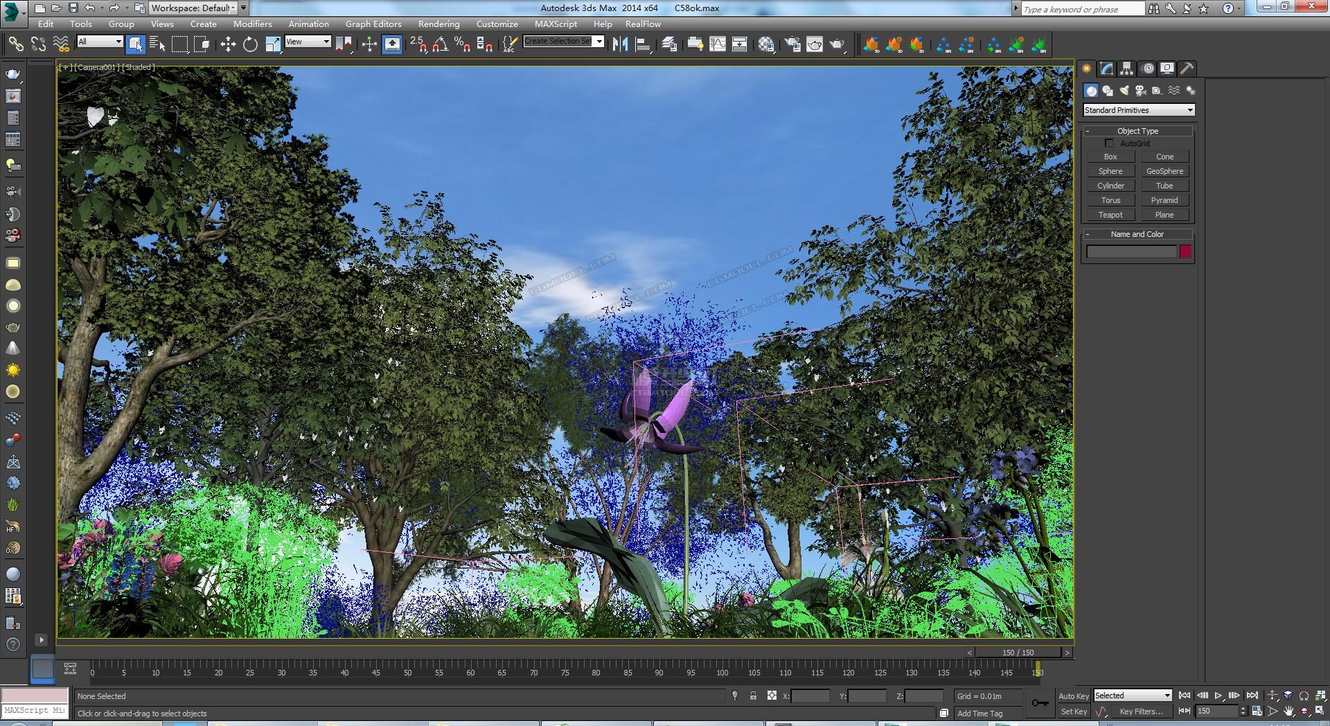 自然场景 树林模型-自然场景模型库-3ds Max(.max)模型下载-cg模型网