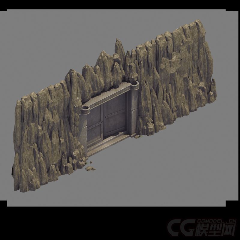 石门 石头模型-古代场景模型库-模型下载-cg模型网
