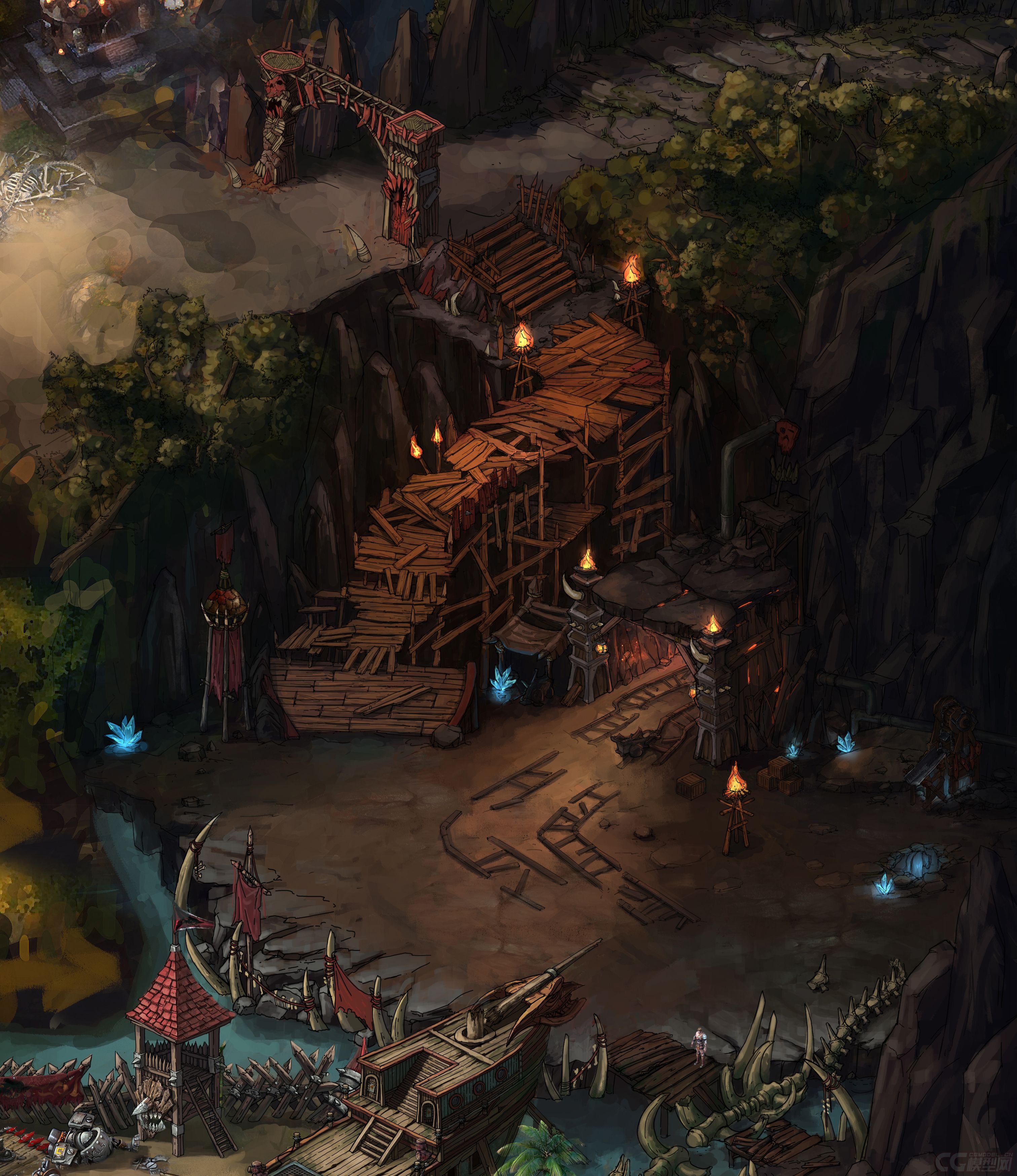 矿洞洞口,山头,石头,山石_rockdive作品_场景自然场景_cg模型网