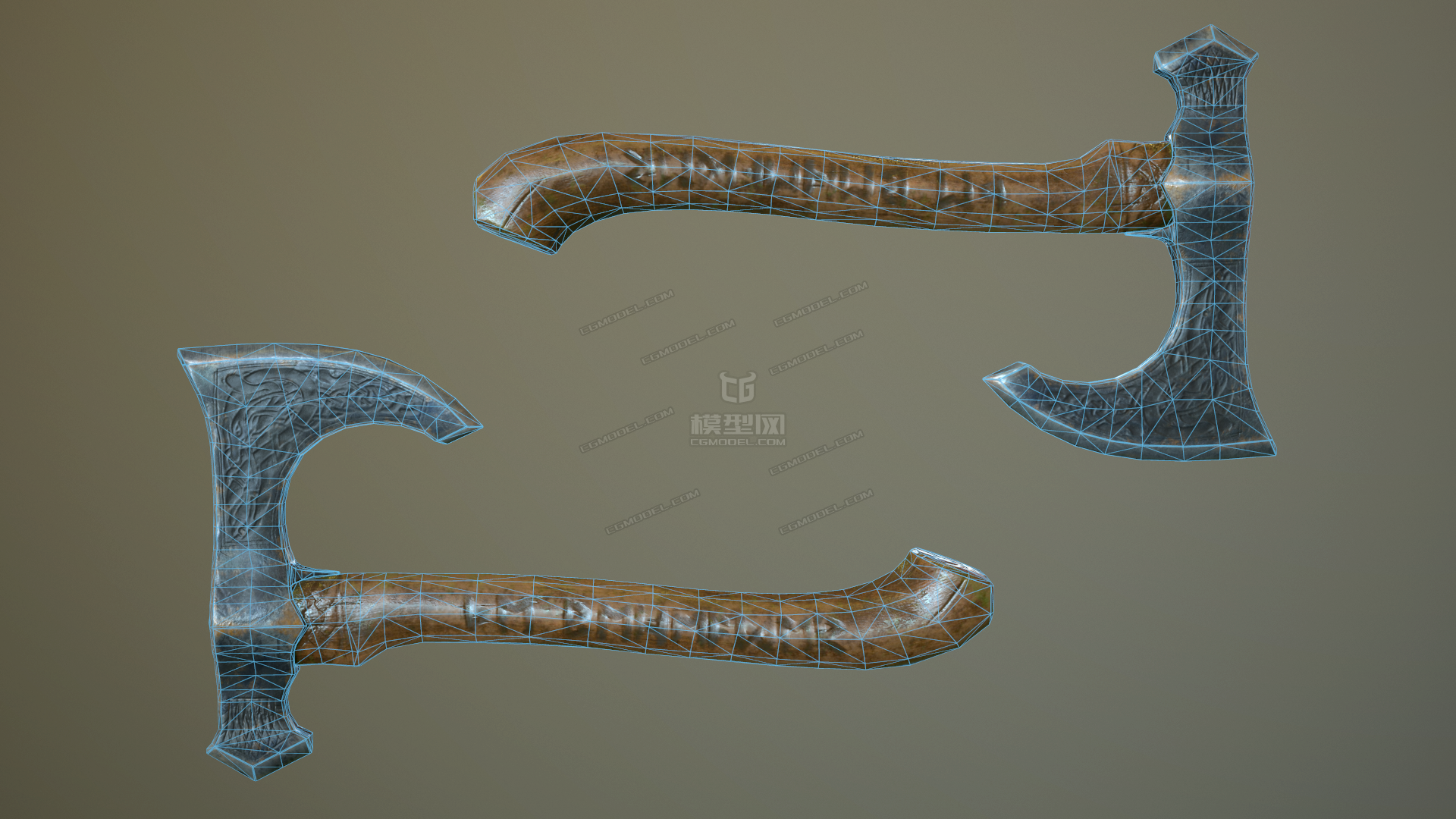pbr 次世代 维京战斧_xoxo酱作品_武器冷兵器_cg模型网