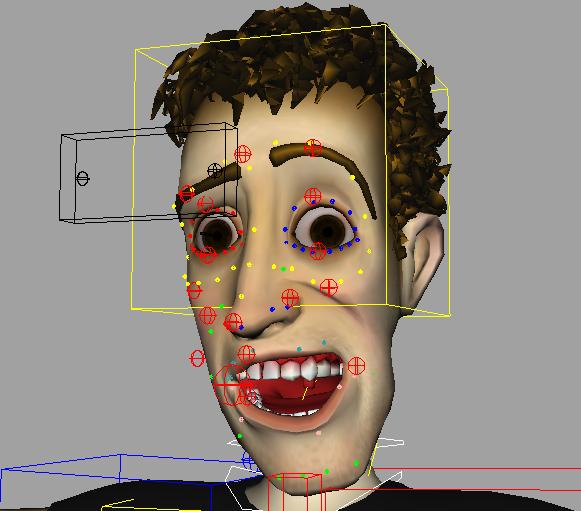 男人卷发清秀现代卡通