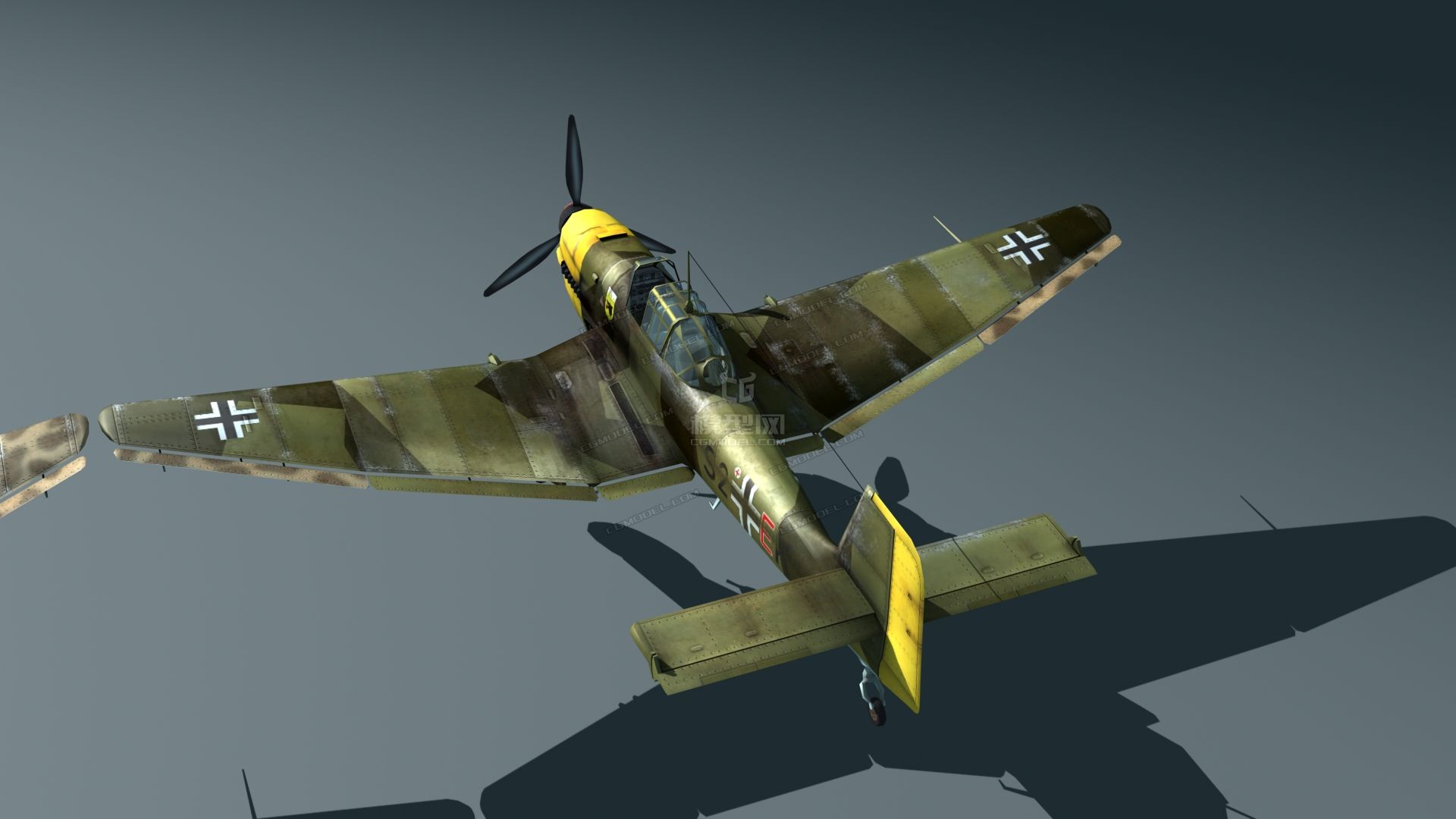 二战名机系列,德国ju87斯图卡俯冲轰炸机,战斗轰炸机,三种贴图