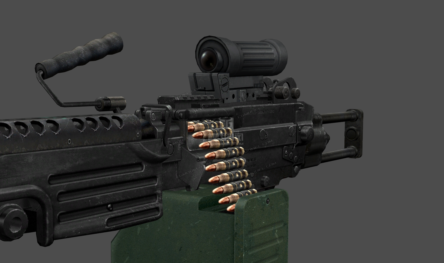 m249伸缩枪托短版通用机枪