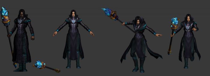 页游项目黑袍法师男带动作