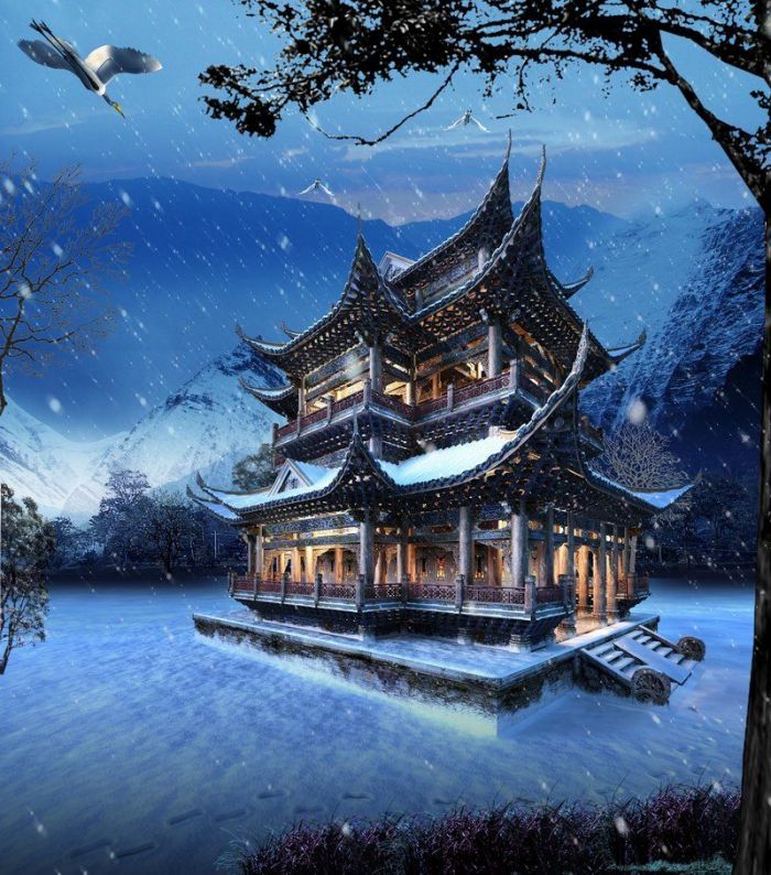 中国古建筑图1_amd2ghz作品_角色/人物/生物_cg模型网