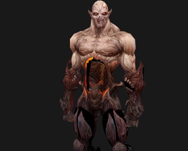 怪物 男人 丧尸 力量 恐怖 古代卡通_tonyrong作品_人物异形怪物_cg