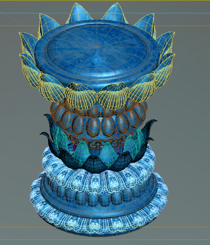 高精度莲花台模型