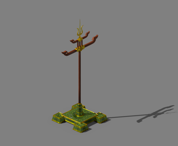 实用兵器旗杆模型_long海作品_场景古代场景_cg模型网