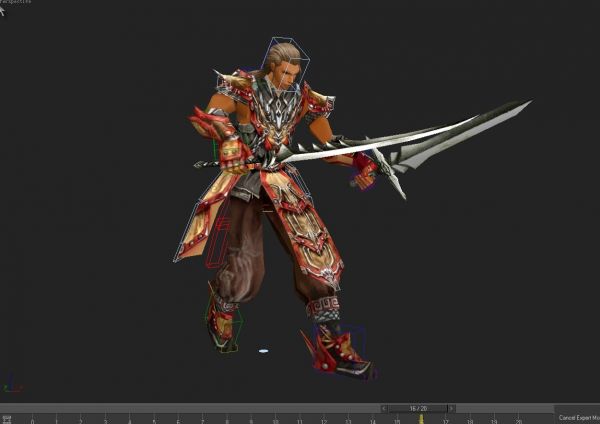 max9带cs bone骨骼的惊天动地男双刀模型,有贴图,可直接做动画~~好