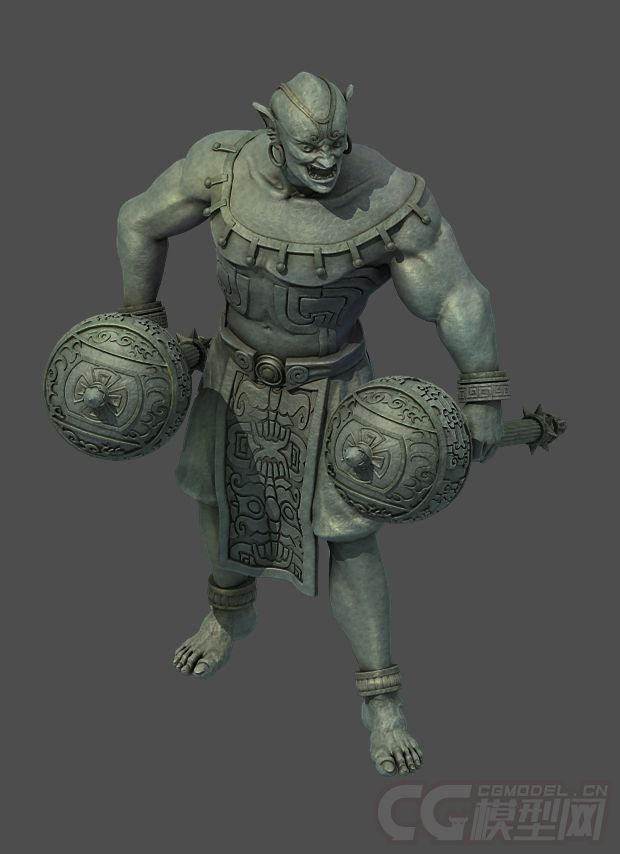 双锤手雕像_549527作品_人物男人_cg模型网