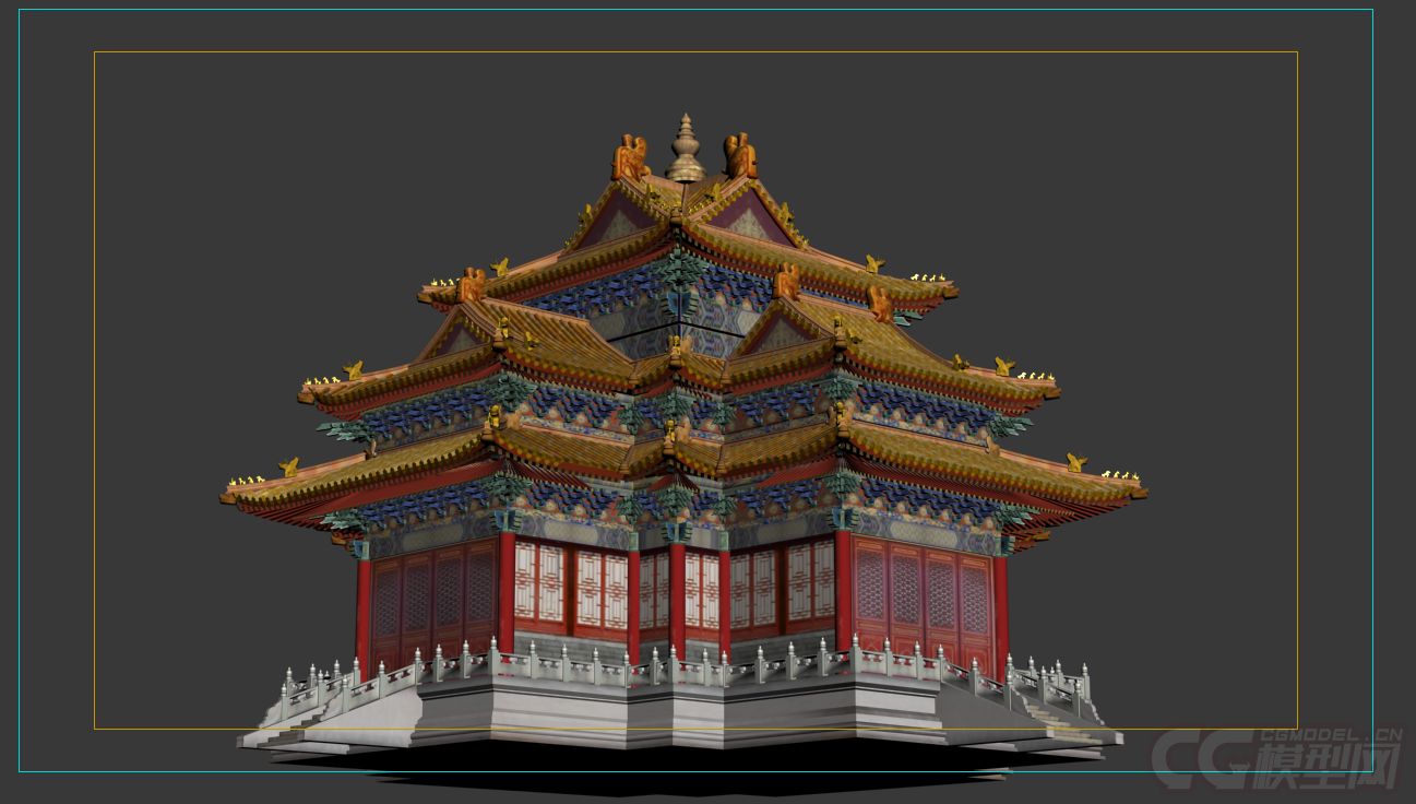 故宫 角楼模型模型-古代场景模型库-3ds Max(.max)模型下载-cg模型网