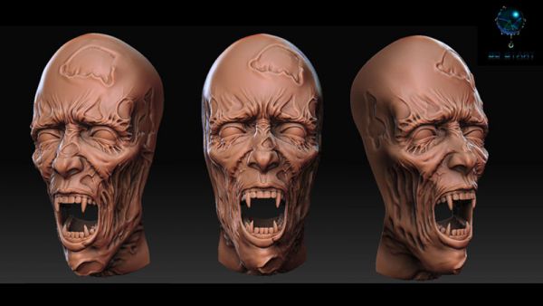 头像狰狞可怖五官