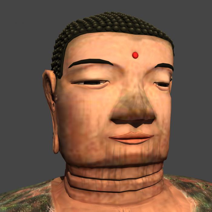 写实乐山大佛 uv全展开 4k贴图 有obj格式 max9版本vray1.5 360压缩