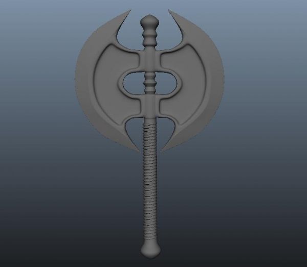 短柄战斧_倚楼听风雨作品_武器冷兵器_cg模型网