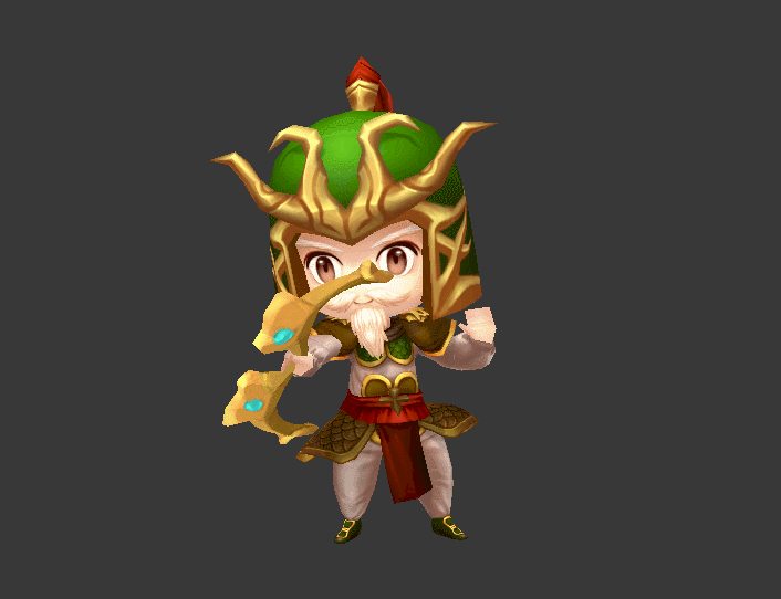 q版黄忠绑定带全套动画