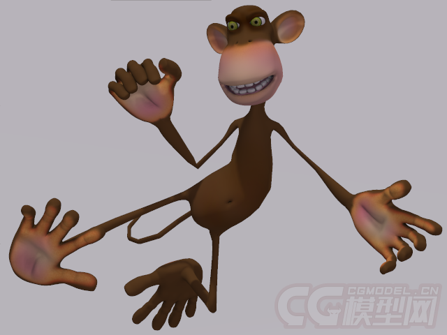 卡通猴子 Q版猴子 卡通小猴子 Q版小猴子 Monkey可爱的小猴子 猿猴小猩猩 Cg模型网 Cgmodel 三维设计师交流互动平台 专注多品类3d模型下载 原创作品分享 软件学习