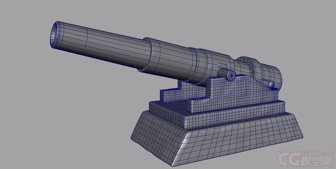 饱经风霜的大炮,炮台_峥嵘岁月作品_武器冷兵器_cg模型网