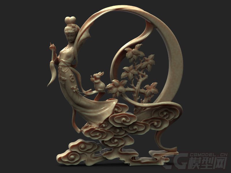 中式雕塑模型 嫦娥奔月(二)