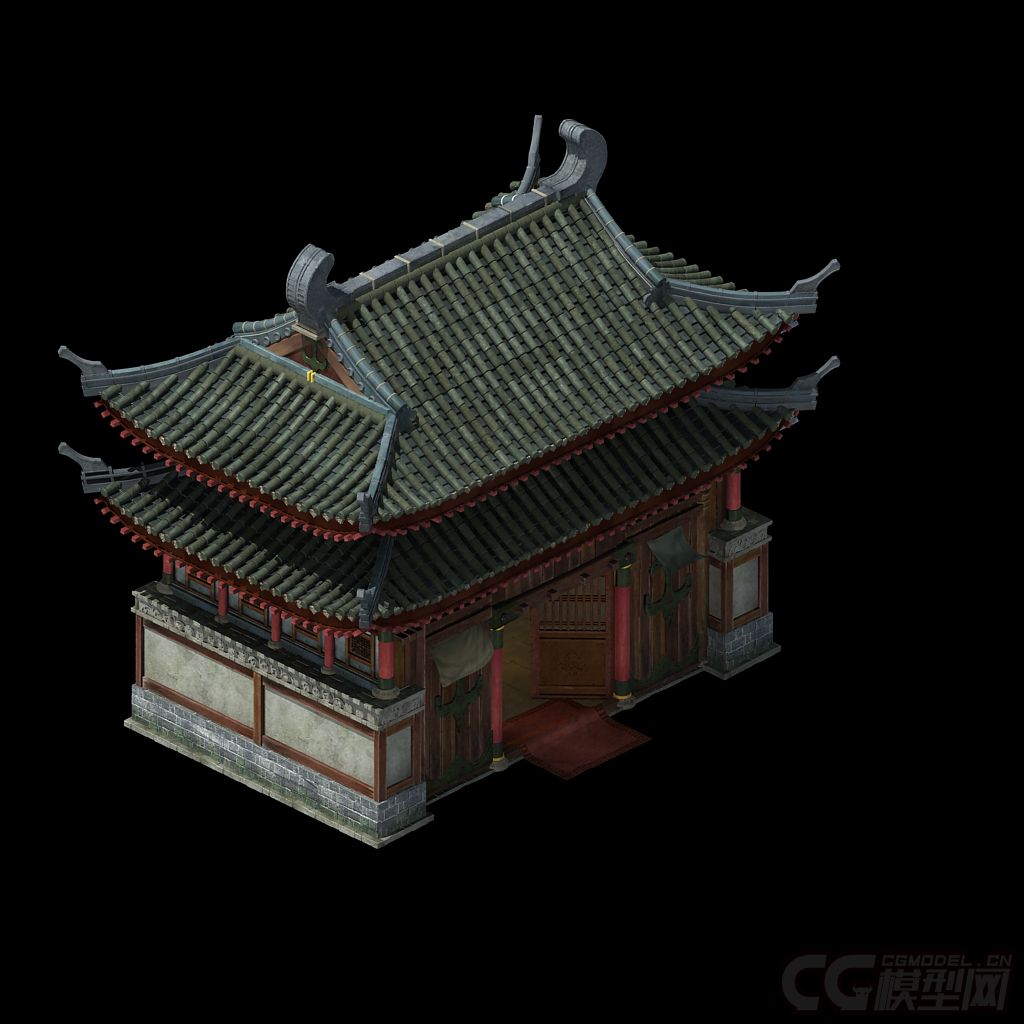 古建筑 房屋模型-自然场景模型库-模型下载-cg模型网