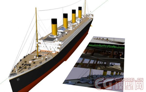 国外转发铁达尼克号详细结构模型