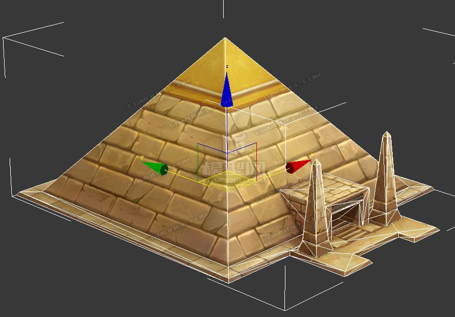 卡通q版金字塔_skjbill作品_场景自然场景_cg模型网