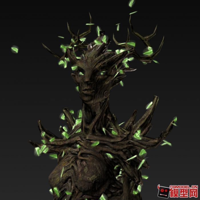 上古卷轴5 树精灵模型-孩子-女模型库-模型下载-cg模型网