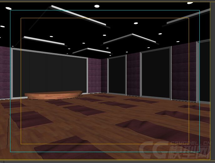 超写实室内瑜伽室 vray渲染瑜_1206736147作品_场景现代场景_cg模型网