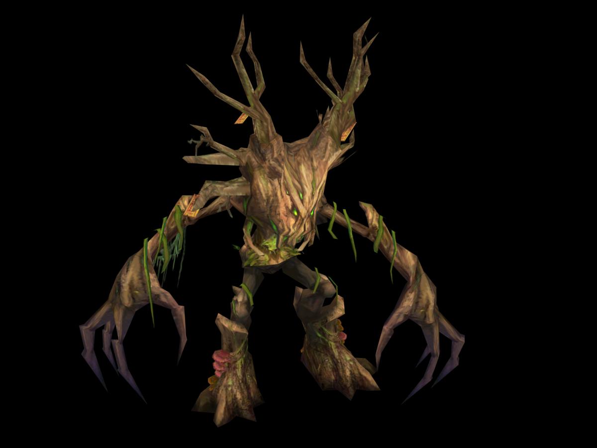 树妖.树人.bones骨骼动作 skin 有绑定 有 动画 有材质.