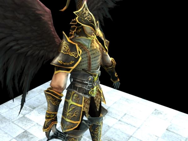 龙骑士  男人 羽翼 黄金铠甲 帅气 古代 写实