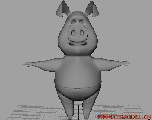 卡通猪模型