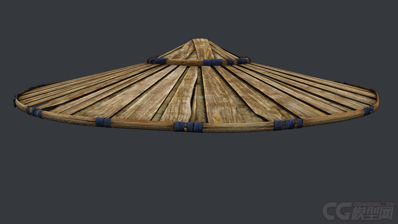 武侠斗笠模型vray渲染