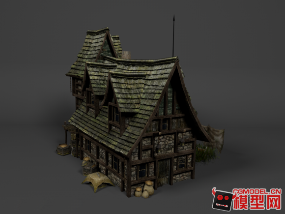 西洋中古世纪房子模型下载02