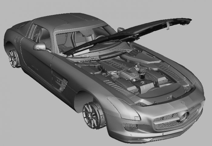 奔驰轿车内部结构,汽车发动机,奔驰发动机,奔驰,汽车模型