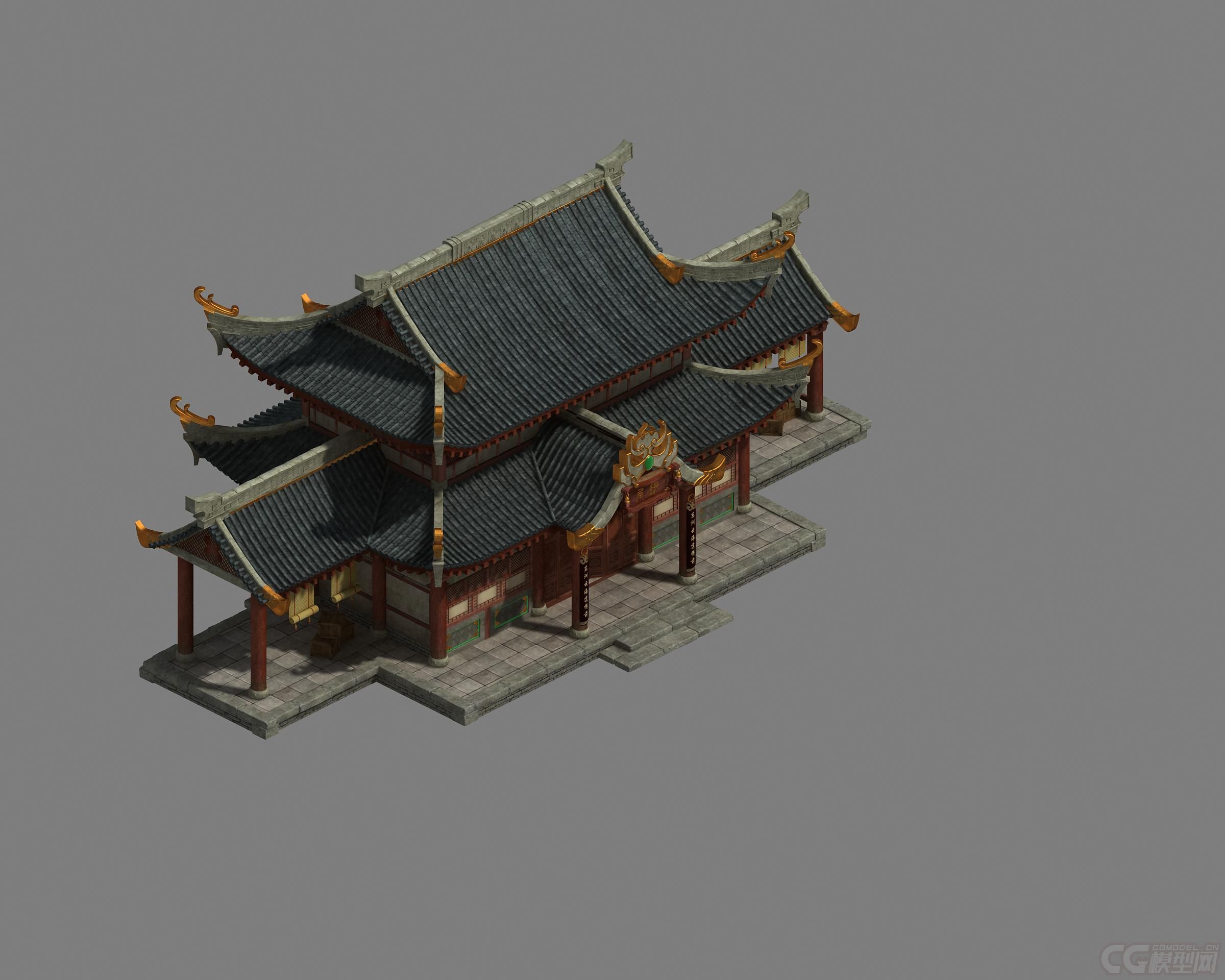 一套精品古建模型 齐全场景模型-古代场景模型库-模型下载-cg模型网