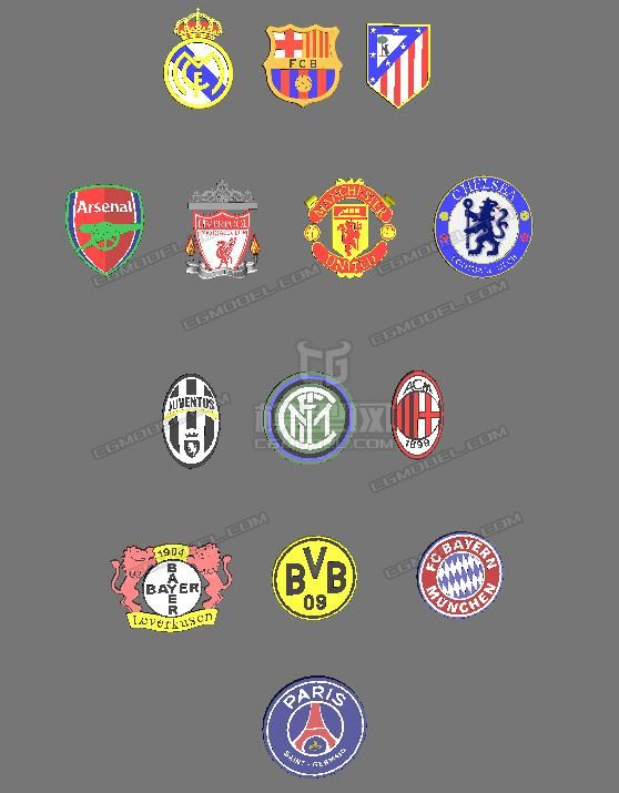 五大联赛各豪门队徽足球迷福利
